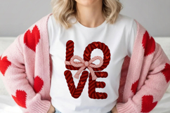 Love Rope Typography PNG | Cute Valentine Love Design Product Image 1