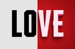Love 3D editable text effect Product Image 2