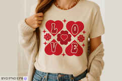 Valentine Love Heart SVG PNG T-shirt Design Product Image 4