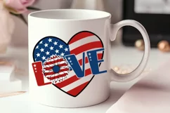 Love SVG, Independence Day SVG, Patriotic SVG, USA Flag SVG Product Image 2