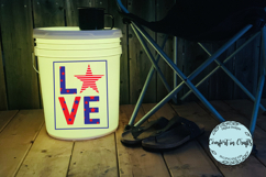 LOVE 4th of July SVG and Sublimation design Product Image 2