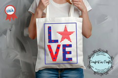 LOVE 4th of July SVG and Sublimation design Product Image 3