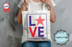LOVE 4th of July SVG and Sublimation design Product Image 3