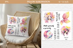 Watercolor Moon|Motivational Quotes Pillow Sublimation Product Image 1