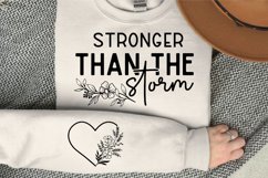 Stronger Than The Storm Sleeve SVG, Motivational SVG Design Product Image 3