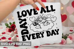 Retro Valentine's Day Design - Kisses cutie pie xoxo text me Product Image 4