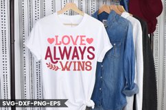 Love Always Wins - Valentine&#039;s Day Retro Design Product Image 1