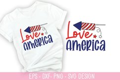 Love America SVG - 4th of July SVG Design Product Image 1