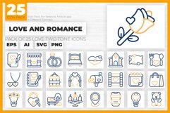 Love and Romance Two Tone Vector Icons pack Product Image 1