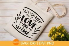 All you need is love and wine valentine svg quote Product Image 3