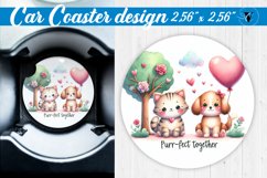 Car Coaster | Valentine&#039;s Day | Love Animals Product Image 1