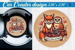 Car Coaster | Valentine&#039;s Day | Love Animals Product Image 1