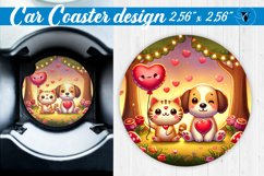 Car Coaster | Valentine&#039;s Day | Love Animals Product Image 1