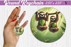 Round Keychain | Valentine&#039;s Day | Love Animals Product Image 1