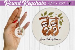 Round Keychain | Valentine&#039;s Day | Love Animals Product Image 1