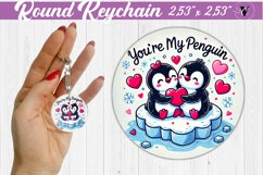 Round Keychain | Valentine&#039;s Day | Love Animals Product Image 1