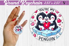 Round Keychain | Valentine&#039;s Day | Love Animals Product Image 1