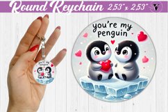 Round Keychain | Valentine&#039;s Day | Love Animals Product Image 1