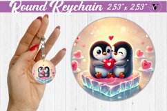 Round Keychain | Valentine&#039;s Day | Love Animals Product Image 1