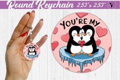 Round Keychain | Valentine&#039;s Day | Love Animals Product Image 1
