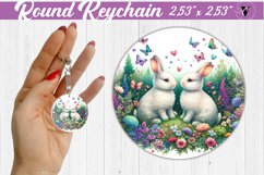 Round Keychain | Valentine&#039;s Day | Love Animals Product Image 1