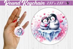 Round Keychain | Valentine&#039;s Day | Love Animals Product Image 1