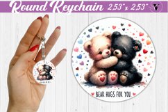 Round Keychain | Valentine&#039;s Day | Love Animals Product Image 1