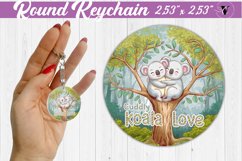 Round Keychain | Valentine&#039;s Day | Love Animals Product Image 1