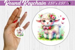 Round Keychain | Valentine&#039;s Day | Love Animals Product Image 1