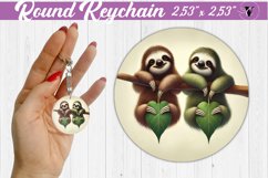 Round Keychain | Valentine&#039;s Day | Love Animals Product Image 1