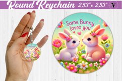 Round Keychain | Valentine&#039;s Day | Love Animals Product Image 1