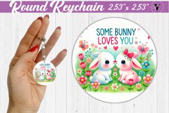 Round Keychain | Valentine&#039;s Day | Love Animals Product Image 1
