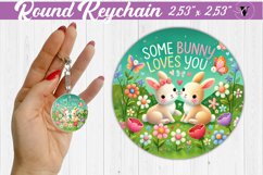 Round Keychain | Valentine&#039;s Day | Love Animals Product Image 1