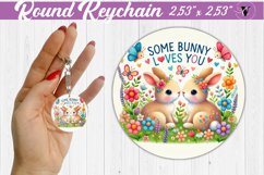 Round Keychain | Valentine&#039;s Day | Love Animals Product Image 1