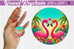 Round Keychain | Valentine&#039;s Day | Love Animals Product Image 1