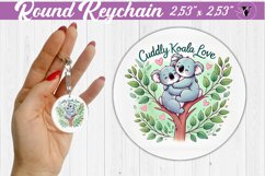 Round Keychain | Valentine&#039;s Day | Love Animals Product Image 1