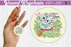 Round Keychain | Valentine&#039;s Day | Love Animals Product Image 1