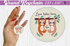 Round Keychain | Valentine&#039;s Day | Love Animals Product Image 1