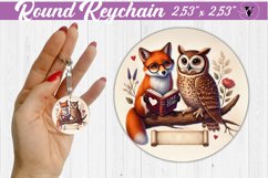 Round Keychain | Valentine&#039;s Day | Love Animals Product Image 1