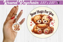 Round Keychain | Valentine&#039;s Day | Love Animals Product Image 1