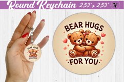 Round Keychain | Valentine&#039;s Day | Love Animals Product Image 1