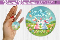 Round Keychain | Valentine&#039;s Day | Love Animals Product Image 1