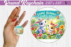 Round Keychain | Valentine&#039;s Day | Love Animals Product Image 1