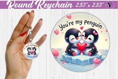 Round Keychain | Valentine&#039;s Day | Love Animals Product Image 1