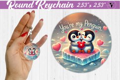 Round Keychain | Valentine&#039;s Day | Love Animals Product Image 1