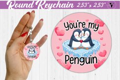 Round Keychain | Valentine&#039;s Day | Love Animals Product Image 1