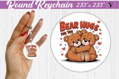 Round Keychain | Valentine&#039;s Day | Love Animals Product Image 1