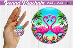 Round Keychain | Valentine&#039;s Day | Love Animals Product Image 1