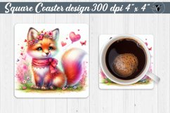 Square Coasters | Valentine&#039;s Day | Love Animals Product Image 1