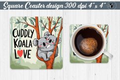 Square Coasters | Valentine&#039;s Day | Love Animals Product Image 1